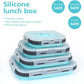 Silicone Collapsible Meal Prep Containers Set - Space-Saving Food Storage with Lids & Vent