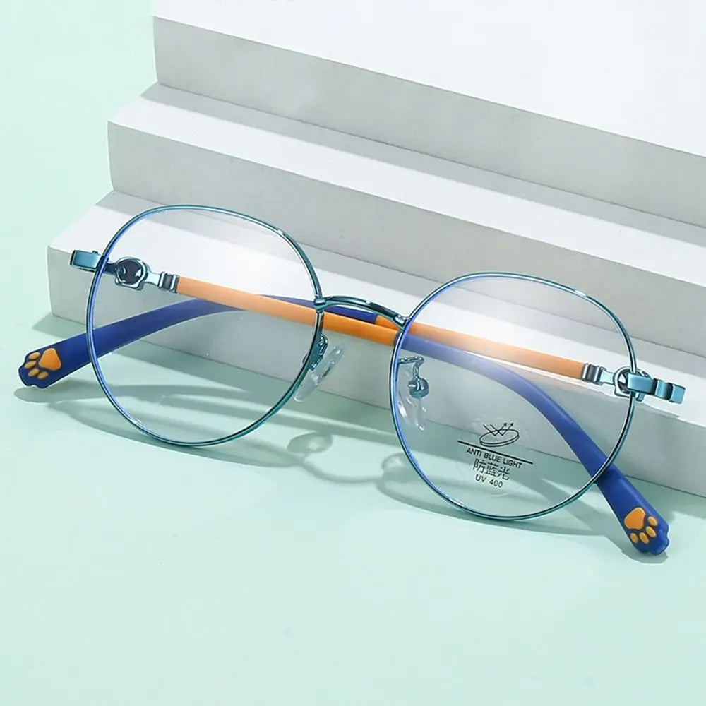 Anti Blue Light Glasses For Kids Classic Metal Frame Eyewear Back To School 2026 Eye Protection