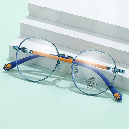 Anti Blue Light Glasses For Kids Classic Metal Frame Eyewear Back To School 2026 Eye Protection