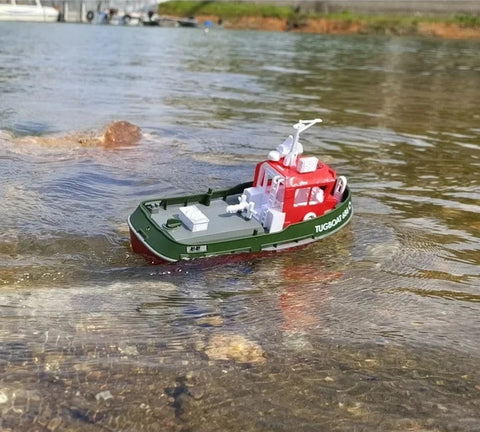 Leistungsstarkes RC-Schleppermodell mit zwei Motoren – elektrisches ferngesteuertes Boot im Maßstab 1:72 für Jungen, kabelloser Spaß