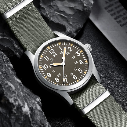 Militær Quartz Feltur 37mm Safir Efterår 2025