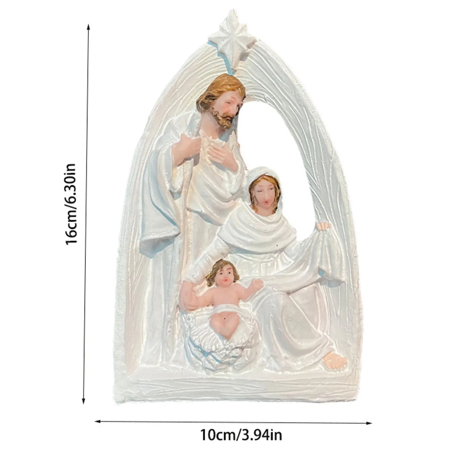 Nativity Scene Resin Figurine Holy Family Christmas Ornament For Desk Or Shelf Holiday Decor 2025 Gift