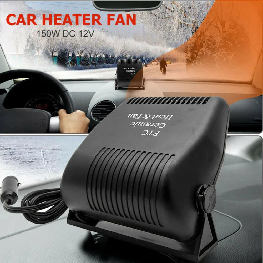 12V Car Heater Fan Portable 150W Defroster Demister Cooler Dryer Winter 2025 Car Accessory