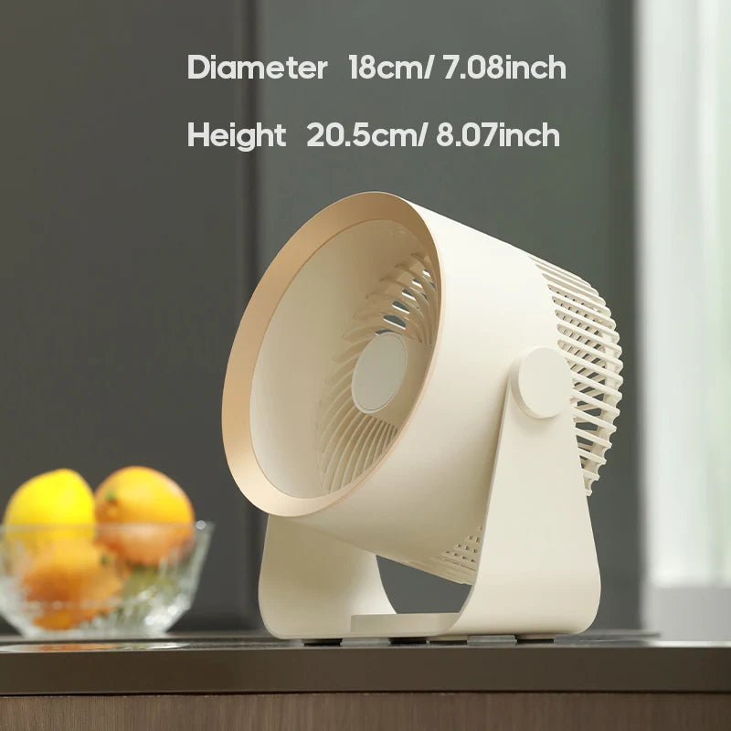 Ventilatore portatile a batteria da scrivania, circolatore d'aria silenzioso per l'estate