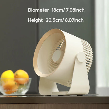Ventilatore portatile a batteria da scrivania, circolatore d'aria silenzioso per l'estate
