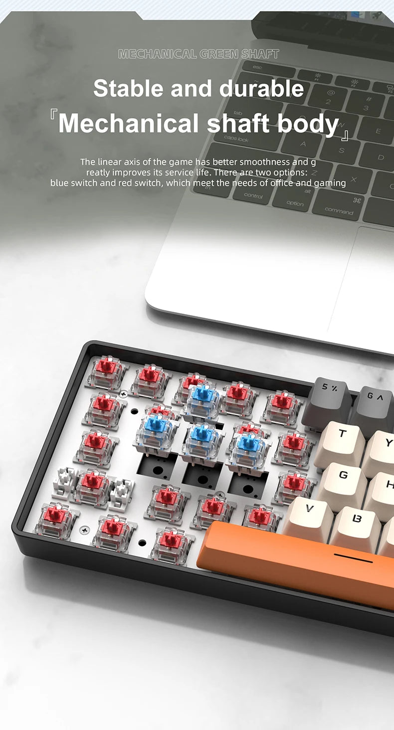 Teclado Mini Mecánico con Cable RGB Portátil 60 Porciento