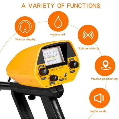 Adjustable Metal Detector - Portable Gold Finder for Treasure Hunting