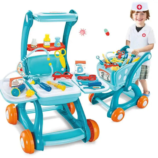 Toddler Doctor Play Set - 2-in-1 Med. Station & Accessories for Role Play Fun