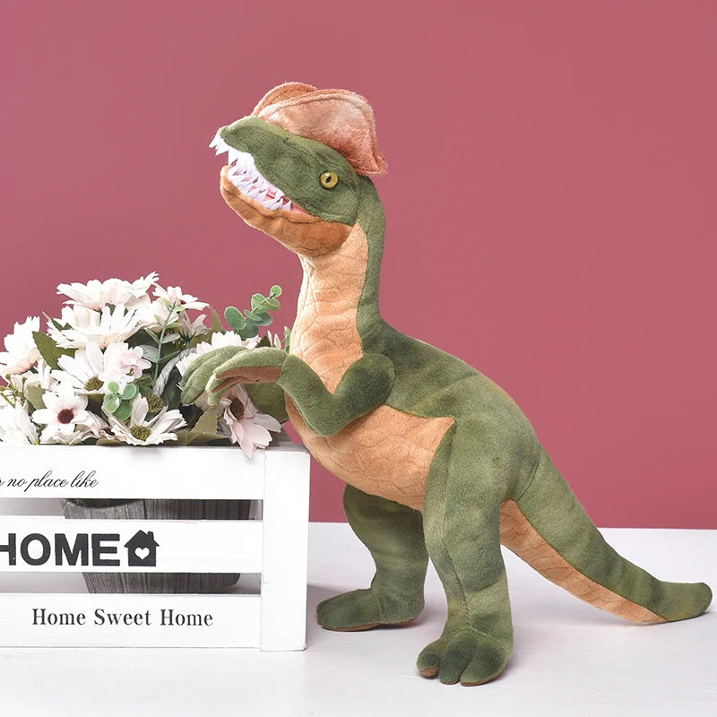 Peluche Dilophosaure Double Crête Dino Doux à Collectionner