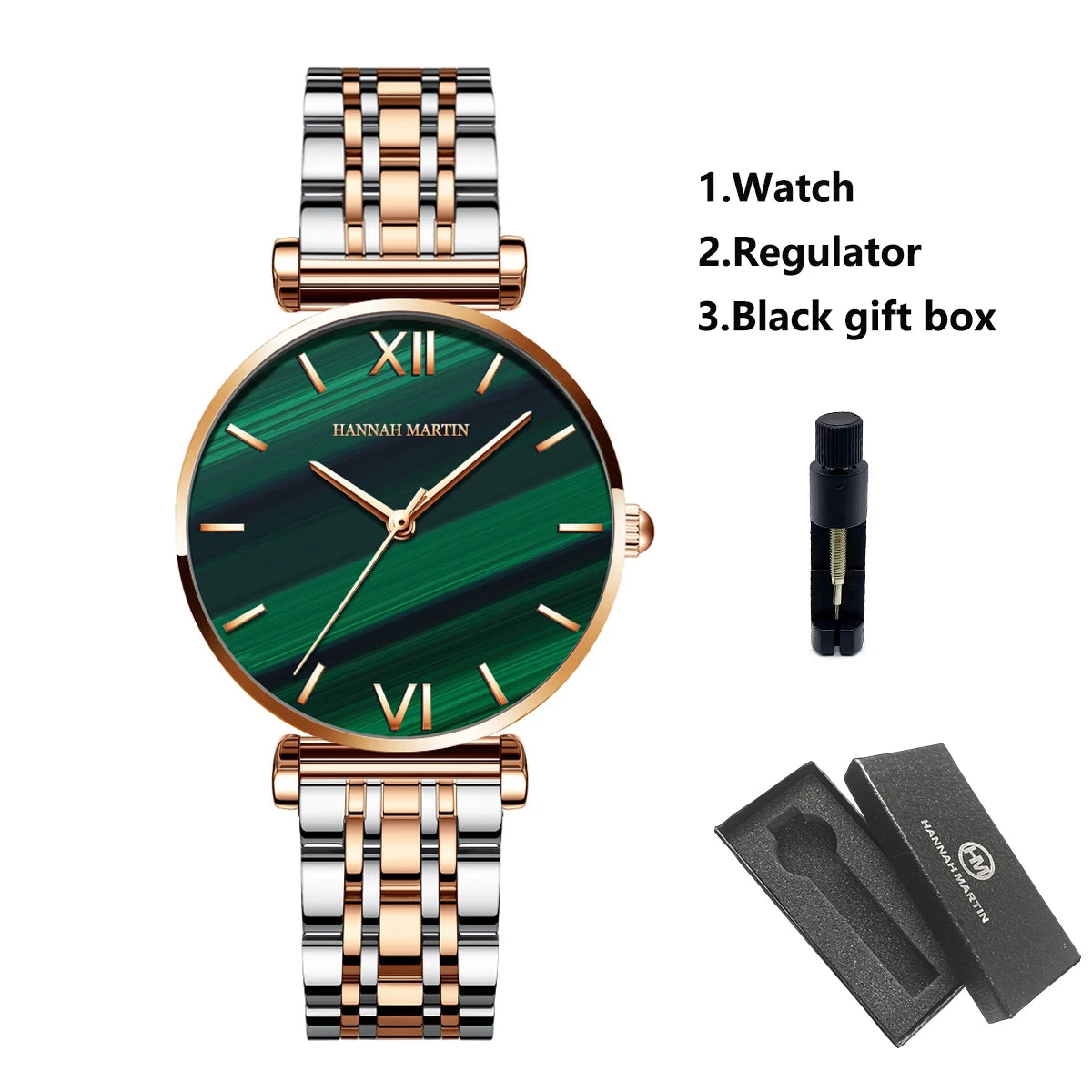 Timeless women's rose gold quartz wristwatch - stainless steel water-resistant minimalist round dial