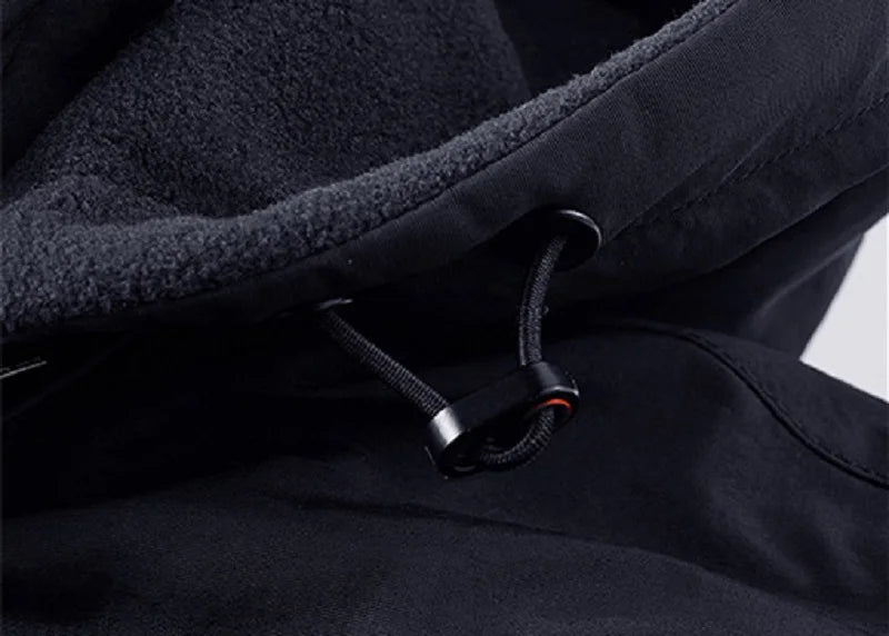 Warm Versatile Men Hooded Vest - Fleece Lined, Nylon, Outdoor