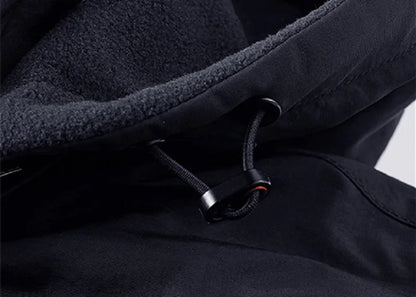 Warm Versatile Men Hooded Vest - Fleece Lined, Nylon, Outdoor