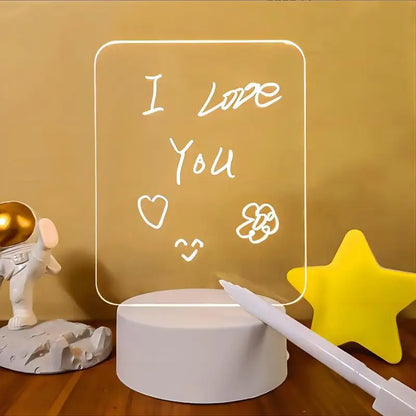 Lavagna Messaggi LED Creativa Lampada Notturna - Lampada USB Doodle per Bambini, Un Divertente Regalo di San Valentino