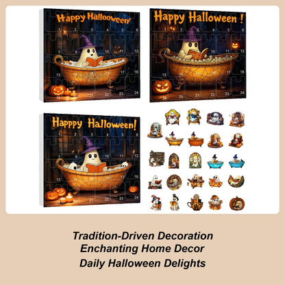 Calendario de Cuenta Regresiva de Halloween 24 Fantasmas de Acrílico Decoración