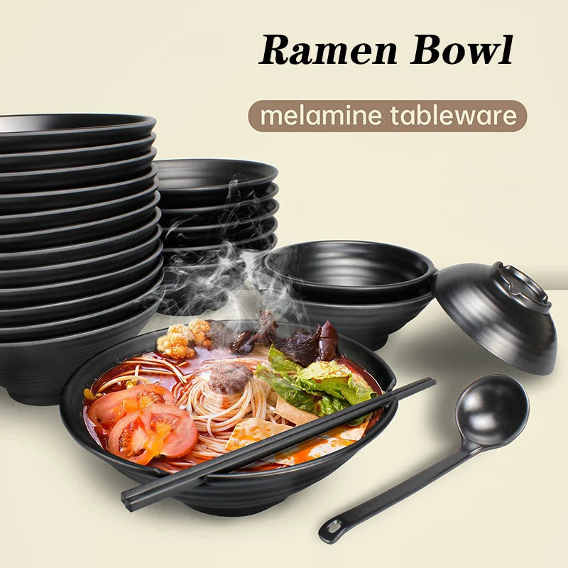 Ramen-Schüssel Schwarzer Kunststoff Japanischer Stil Nudelschüssel