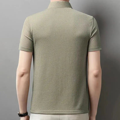 Breathable men's polo shirt – short sleeve, casual summer style, slim fit versatile top