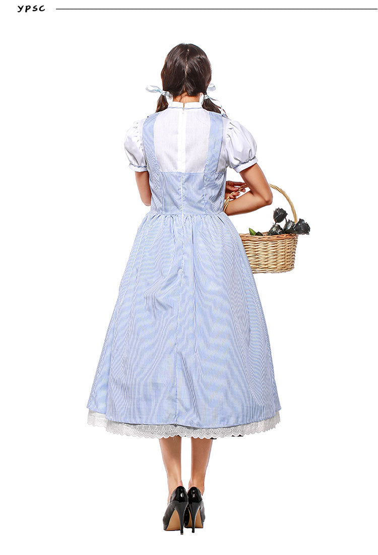 Dorothy blå gingham kjole kostyme Halloween 2025 cosplay