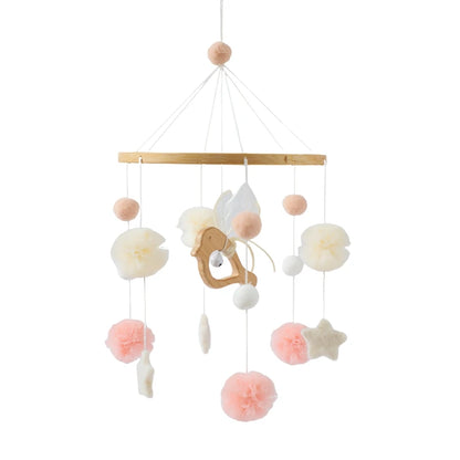 Wooden Crib Mobile Bracket Newborn Sensory Toys Soothing