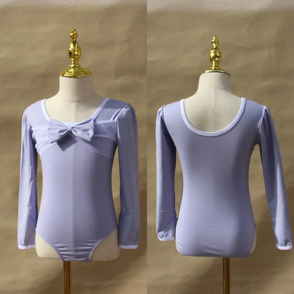 Set body leggero da balletto per ragazze - top con maniche a sbuffo, gonna tutu in tulle, poliestere, per lezione di danza