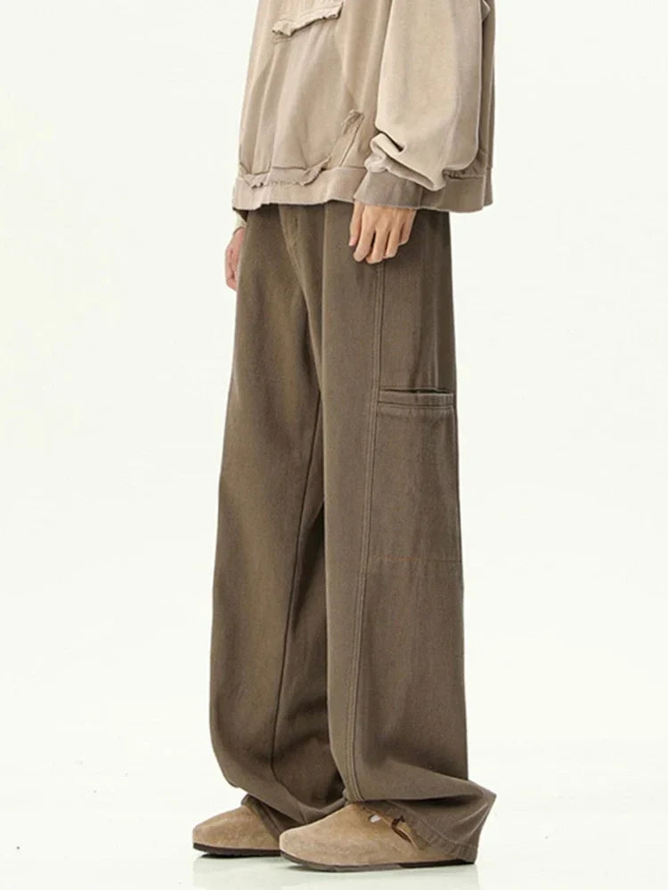 Oversized Mens Cargo Jeans - Wide Leg, Denim, Street