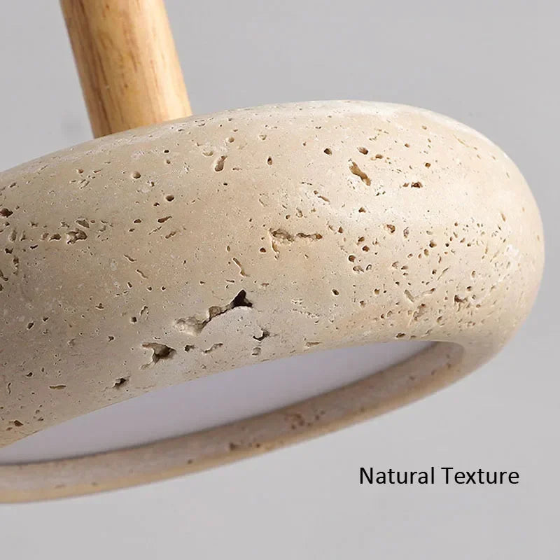 Japandi LED Pendant Lamp Yellow Stone Wabi Sabi Ambient Design