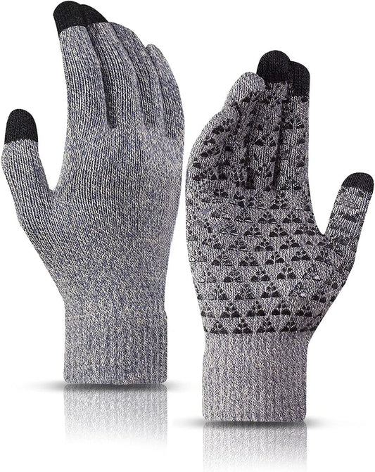Winter Gloves Thermal Knit Touchscreen Outdoor Running Cycling Driving 2026 Winter Essentials Gift