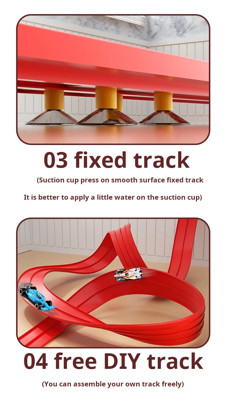 Flexible DIY Double Race Track Set Compatible 1/64 Cars – Kids Ramp Toy Back to School 2026