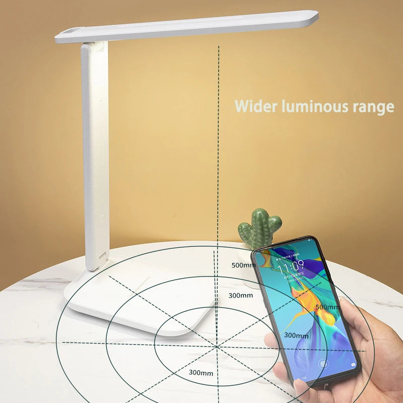 Lampada da scrivania LED touch dimmerabile ricaricabile protezione occhi