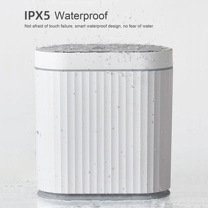 Automatic Sensor Trash Can Narrow Roman Stripe Bathroom Bin