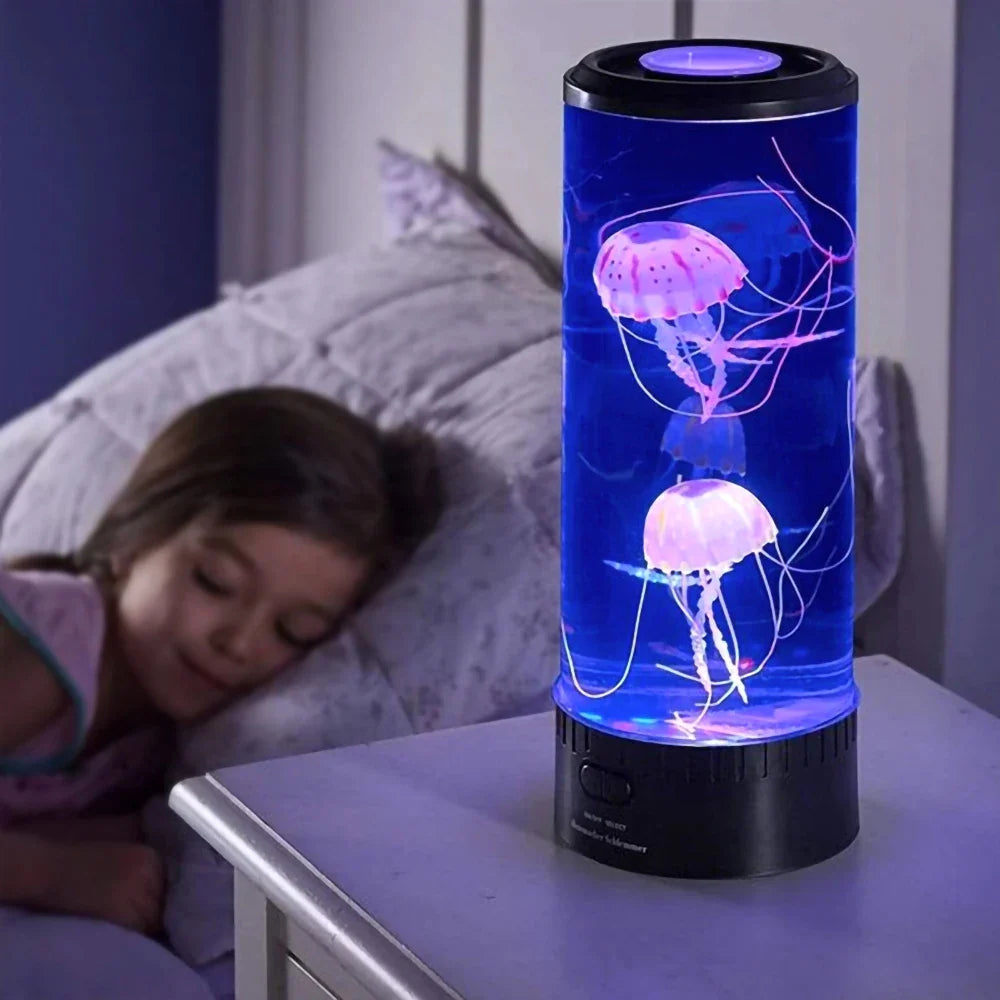 Jellyfish Lamp USB And Battery Table Night Light Kids Bedroom Decor Back To School 2025 Soothing Ambience