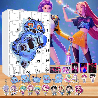 Kpop adventskalender 24 dagen demonjagers sleutelhanger cadeau