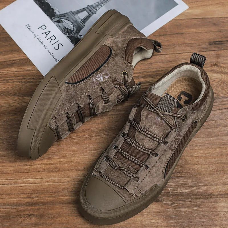 Durable men's outdoor sneakers - anti-slip wear-resistant fabric upper, for hiking and casual everyday