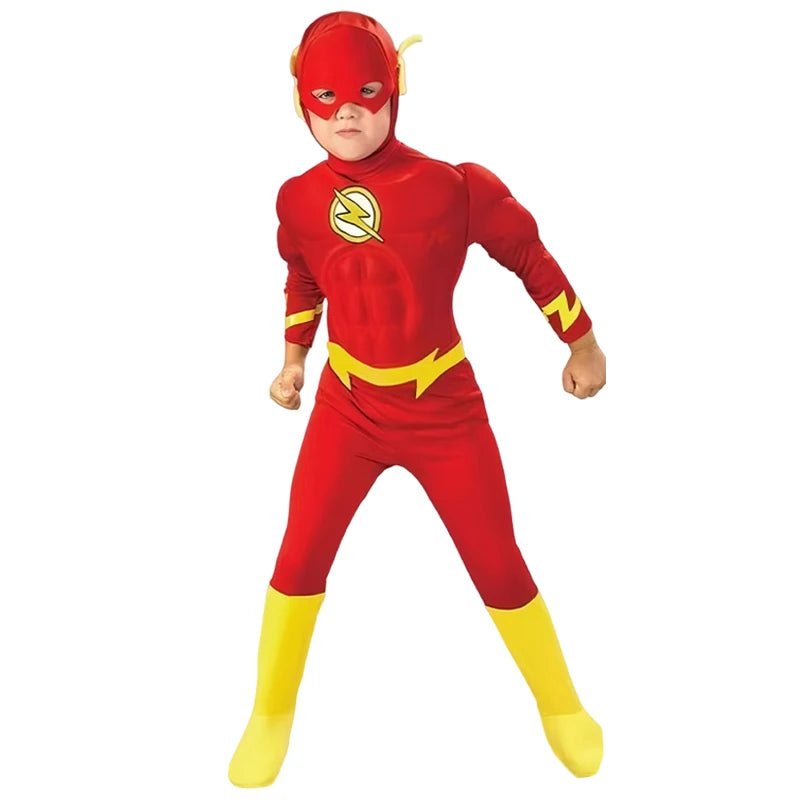 The Flash DC-superheldencosplaykostuum, gespierd pak met masker en riem voor volwassenen, Halloween-carnaval 2026