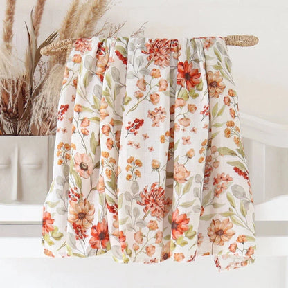Bambus Musselin Pucktuch 120x120 Cm Blumen Neugeborenen Bettwäsche Herbst 2025 Atmungsaktiv Umweltfreundlich Baby Geschenk