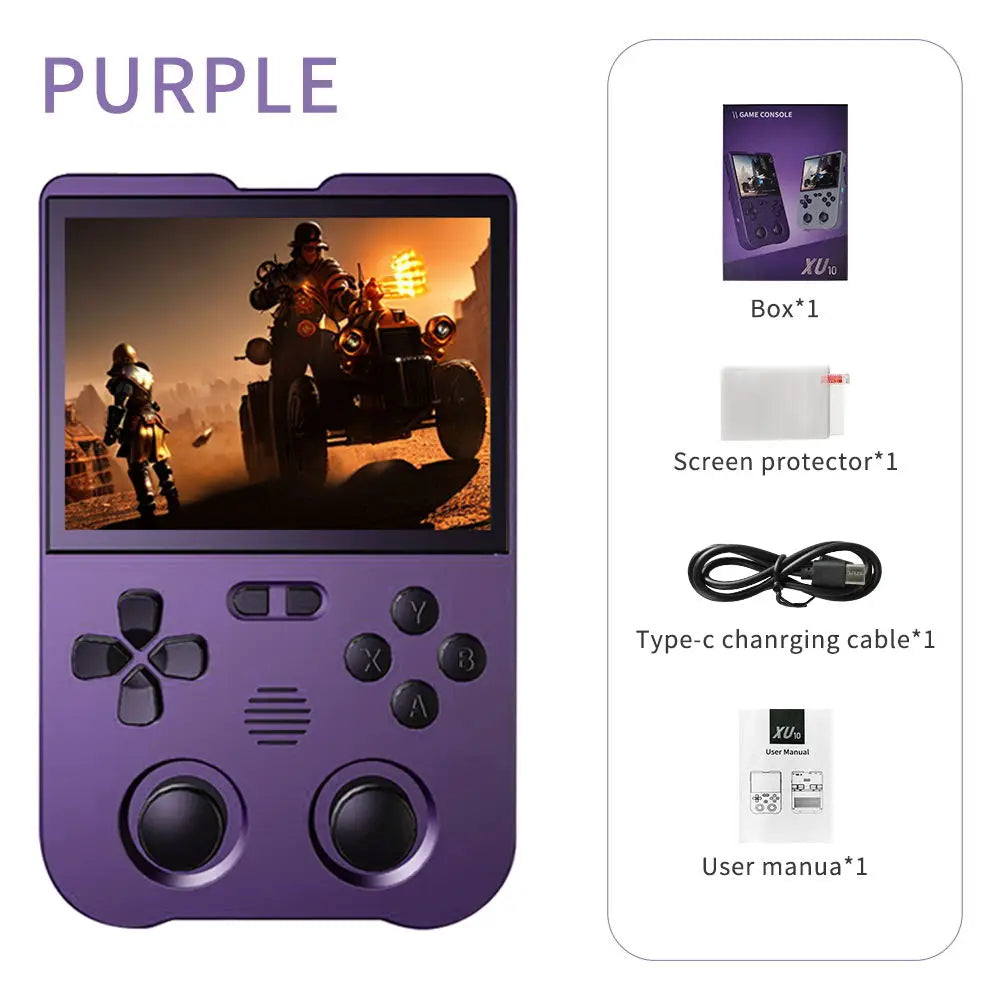 Coopreme XU10 Portable Handheld Game Console - 3.5" IPS Screen, 3000mAh Battery, Linux System