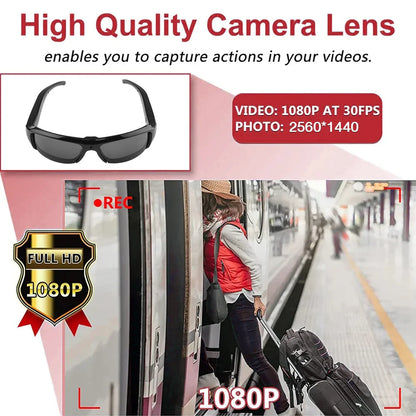Mini Glasses Camera 1080P HD Wearable Sunglasses Video Recorder TikTok Viral Fall 2025 Hands Free Recording