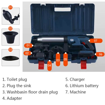 High-Pressure Air Plunger Cordless Drain Unclogging Kit For Sewer Pipes With Attachments Fall 2026 Home DIY