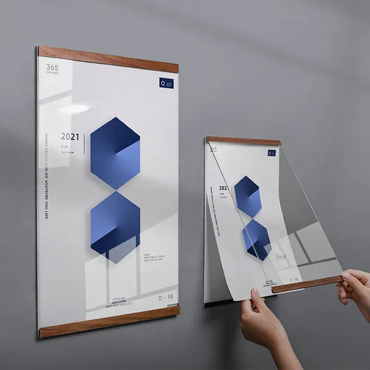 Marco de foto acrílico marco flotante magnético decoración de pared minimalista otoño 2025 montaje adhesivo fácil de cambiar