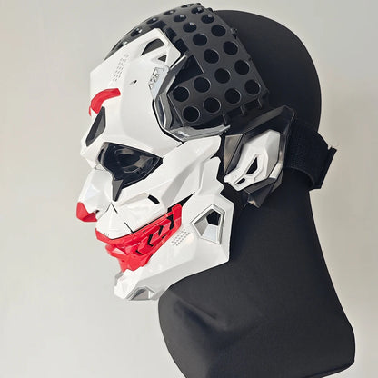 Cyberpunk Braids 2D PVC Resin Full-Face Cosplay Mask Halloween Anime Role-Play Prop 2026