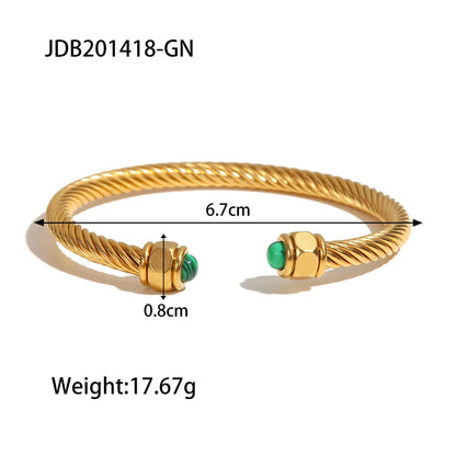 Gold Plated Stainless Steel Stackable Bracelet Set Cuff Jewelry For Elegant Layering Spring 2026 Gift