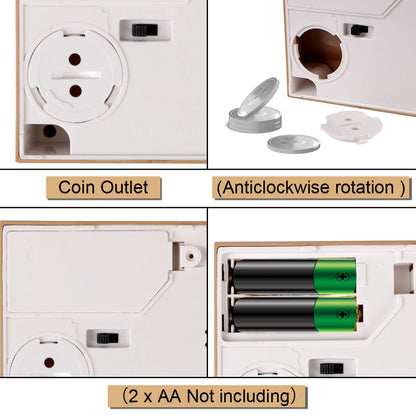 Automated Cat Coin Bank - Plastic Saving Money Box for Kids, Creative Piggy Bank Toy Gift