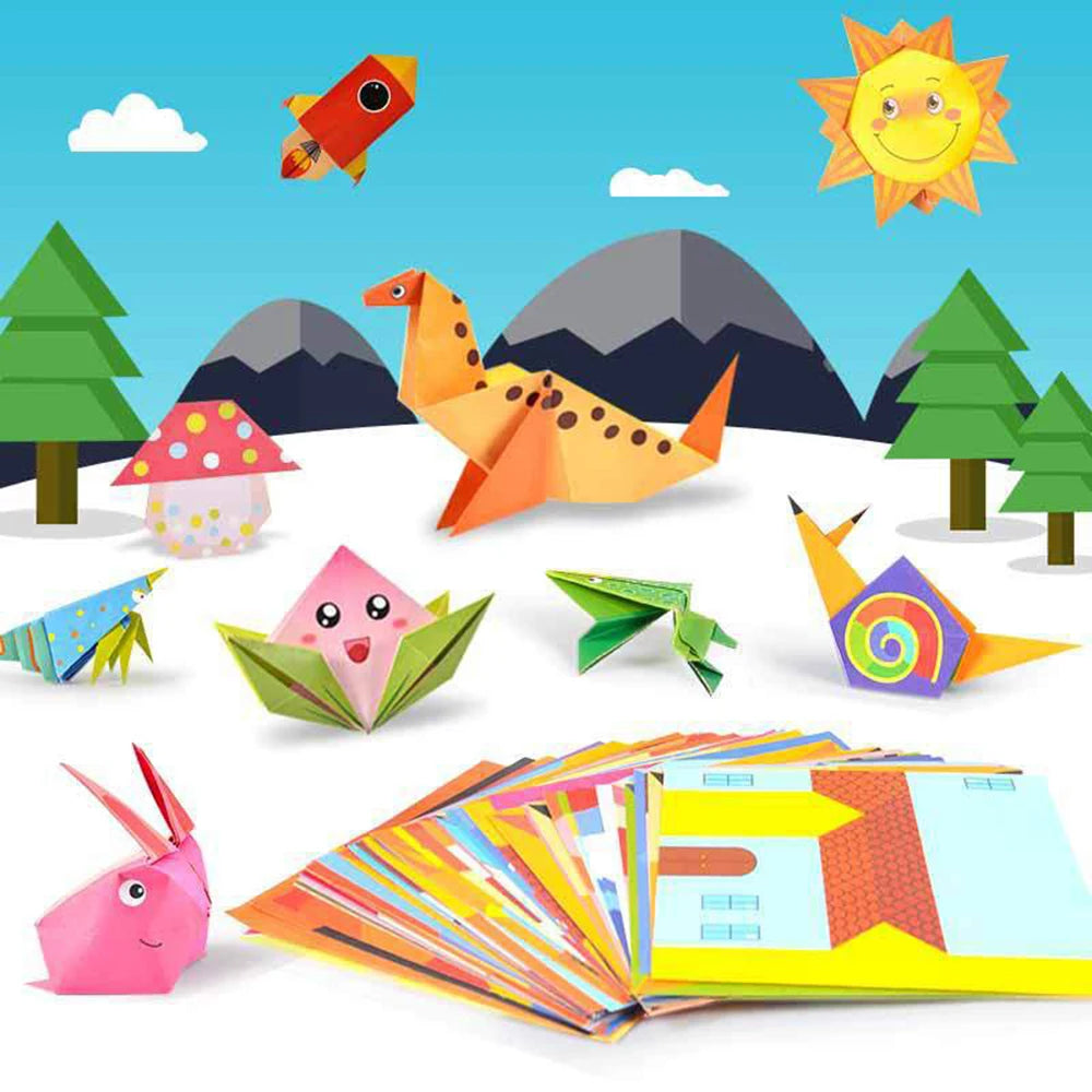 Montessori Origami Craft Kits for Kids - Educational Paper Art with Cartoon Animals, Fun DIY Activity for Boys & Girls