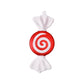 Red and White Christmas Candy Ball Ornaments - 2023 Holiday Tree Decorations, Cute Lollipop Pendant for Home Party and Winter Celebrations