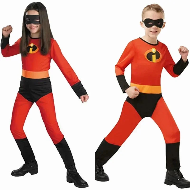 The Incredibles rood superheldencosplaypak en masker, complete set voor kinderen en volwassenen, Halloween 2026