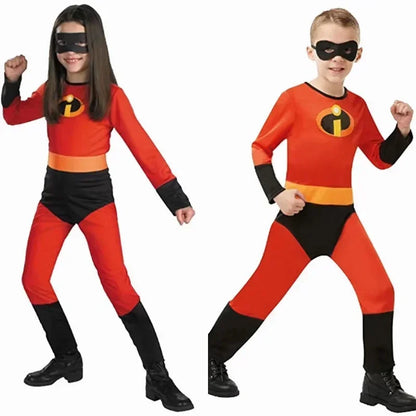 The Incredibles rood superheldencosplaypak en masker, complete set voor kinderen en volwassenen, Halloween 2026