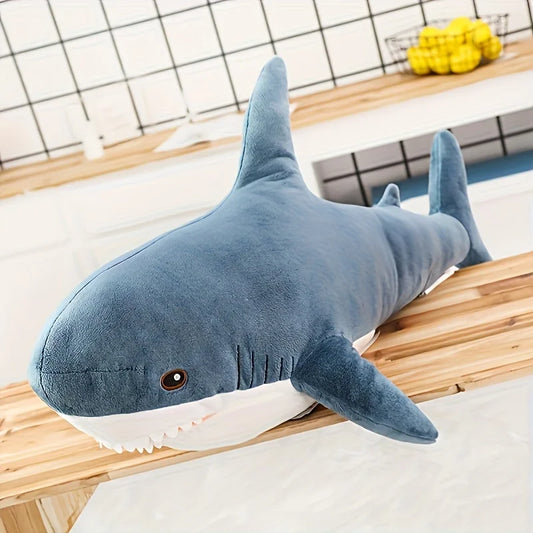 Kawaii Plush Shark Pillow - 58cm (22.8 inch)Cute Stuffed Toy for Kids, Soft Animal Gift for Birthday, Boys & Girls Snuggle Buddy