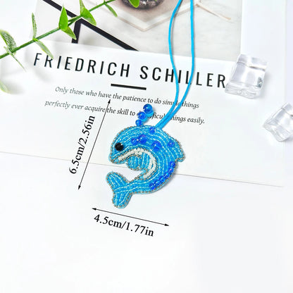 Kokospalme paljettmerke nøkkelring veskeanheng håndlaget