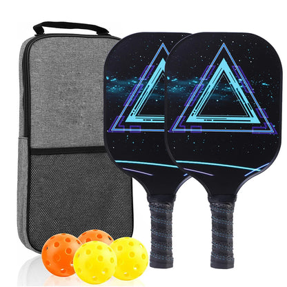 Variant image for USAPA Approved Pickleball Paddle Set of 2 with 4 Balls and Carrying Bag - Lightweight Fiberglass Rackets for Indoor and Outdoor Play-21