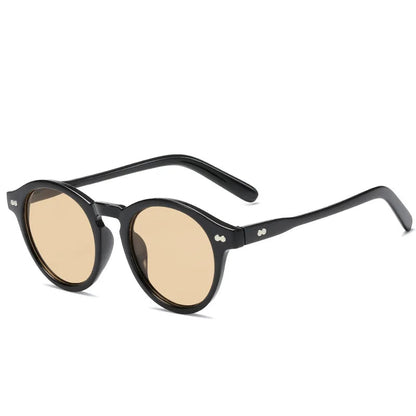Retro Round Sunglasses for Women Men Vintage Black UV400 Outdoor Eyewear Stylish Sun Glasses