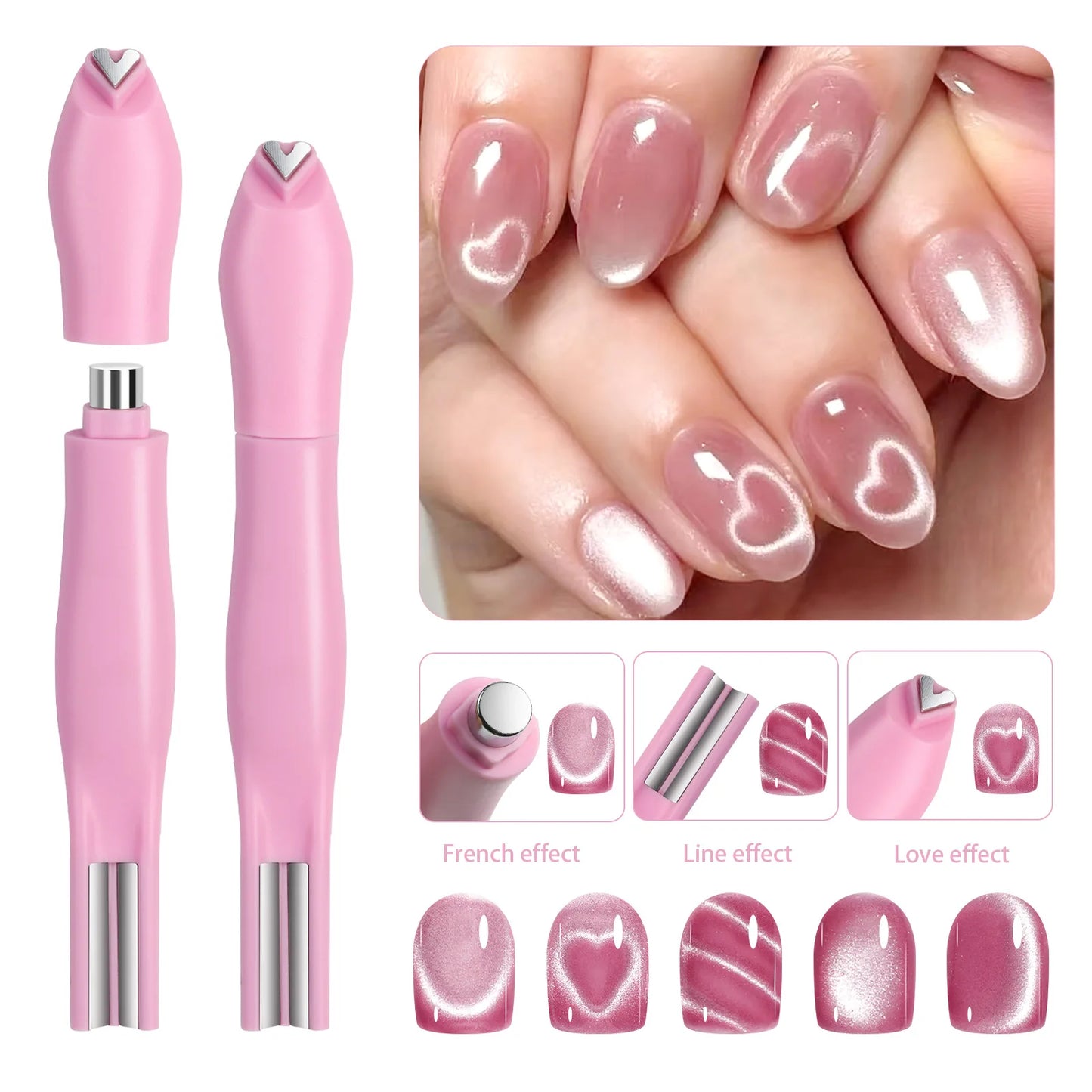 Cat Eye Nail Magnet Double Headed Magnetic Pen Tool For Precise Nail Art Design TikTok Viral Fall 2026